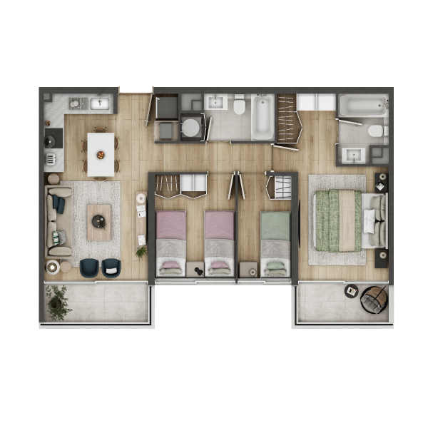 condominio huasco departamento tipo HA2